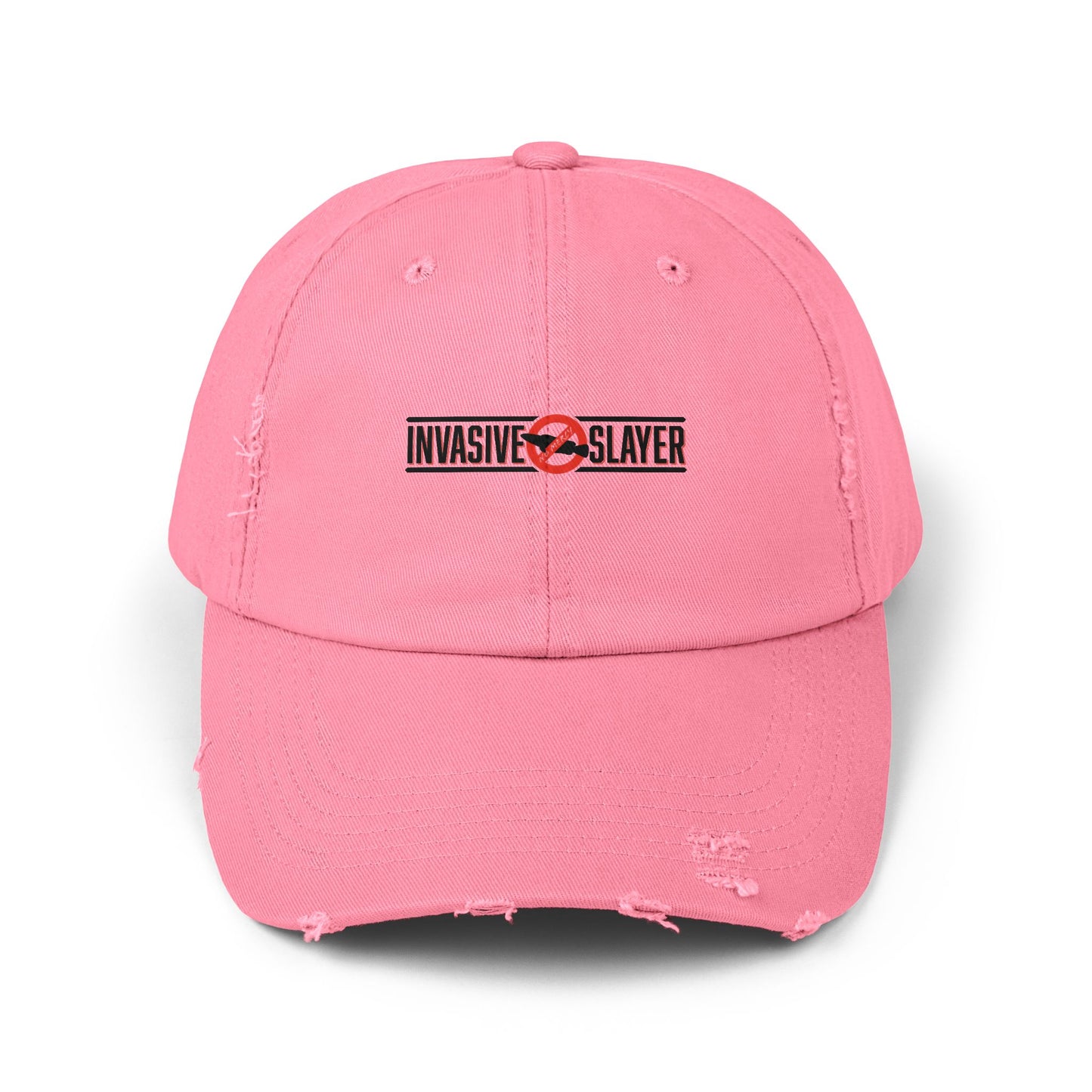 Unisex Distressed Cap - Invasive Slayer Graphic Hat for Nature Lovers