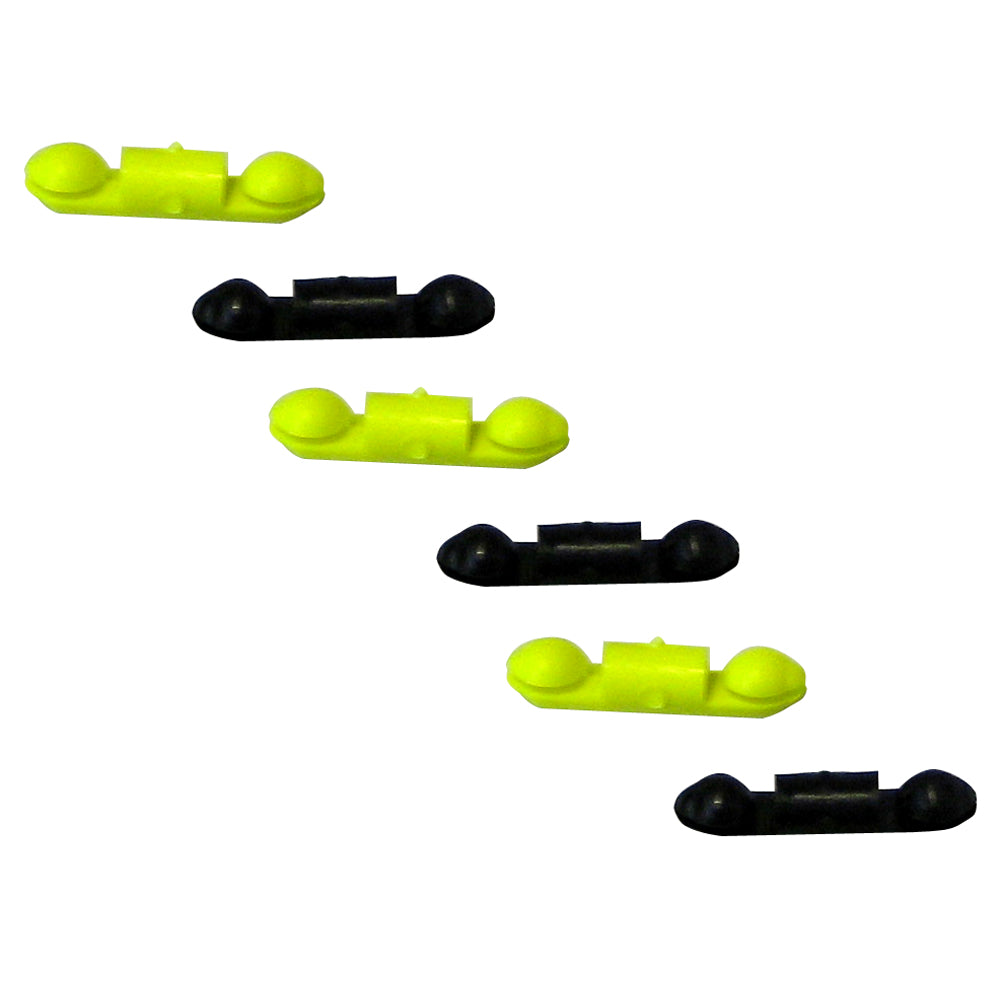 Stoppers Fishline Releases and Auto Stop 6-Pack two color black and yellow