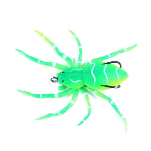 Spider Bait Fishing Lure Color Neon Green with yellow