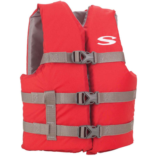 Stearns Classic Youth Universal Life Jacket - 50-90 pounds - Red/Gray