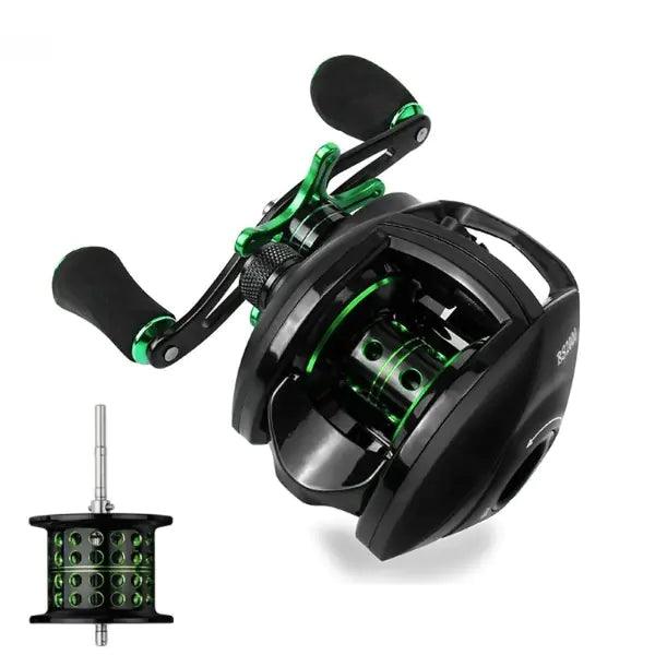 Precision Pro Elite Bait Casting Reel Black with green